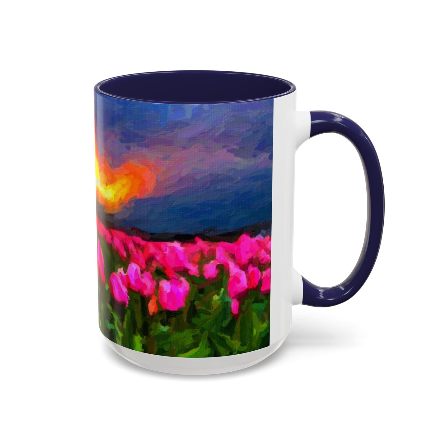 Accent Coffee Mug (11, 15oz) ... Skagit Valley Tulips ... Skagit Valley, Washington ... Family Archives ... Original Works ... Circa 1980's ...