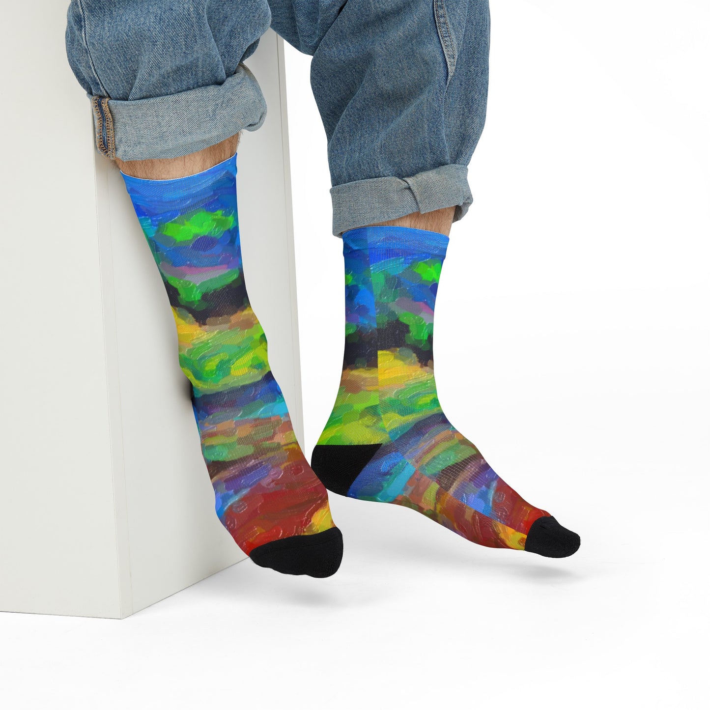 Sublimation Crew Socks ... On-The-Prairie .. "The Storm Is Brewing" ... Central Idaho: November 2023 ... Original Works  ...