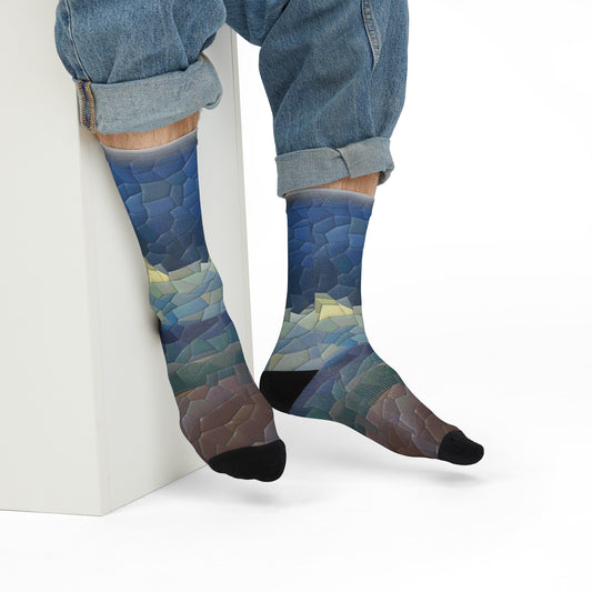 Sublimation Crew Socks ... On-The-Prairie .. "The Storm Is Brewing" ... Central Idaho: November 2023 ... Original Works  ...