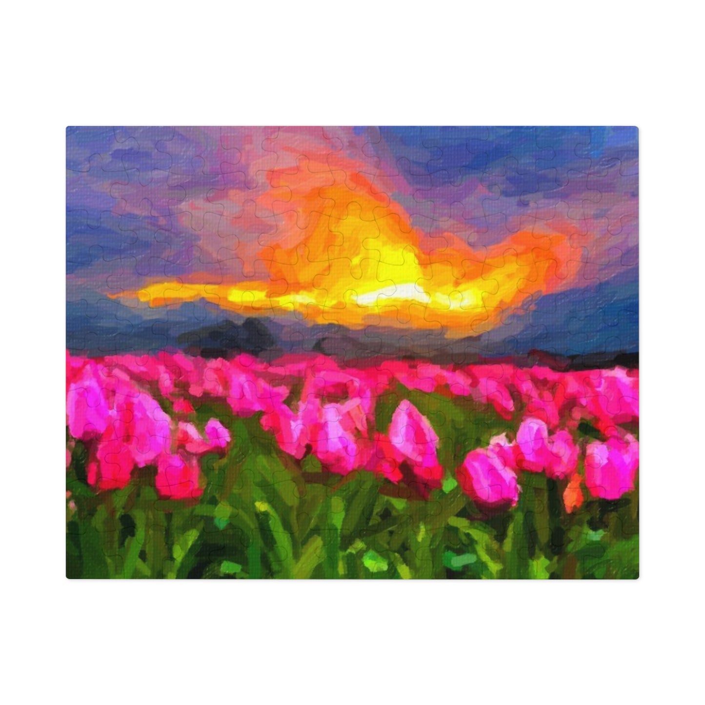 Jigsaw Puzzle (30, 110, 252, 500,1000-Piece) ... Skagit Valley Tulips ... Skagit Valley, Washington ... Family Archives ... Original Works ... Circa 1980's ...