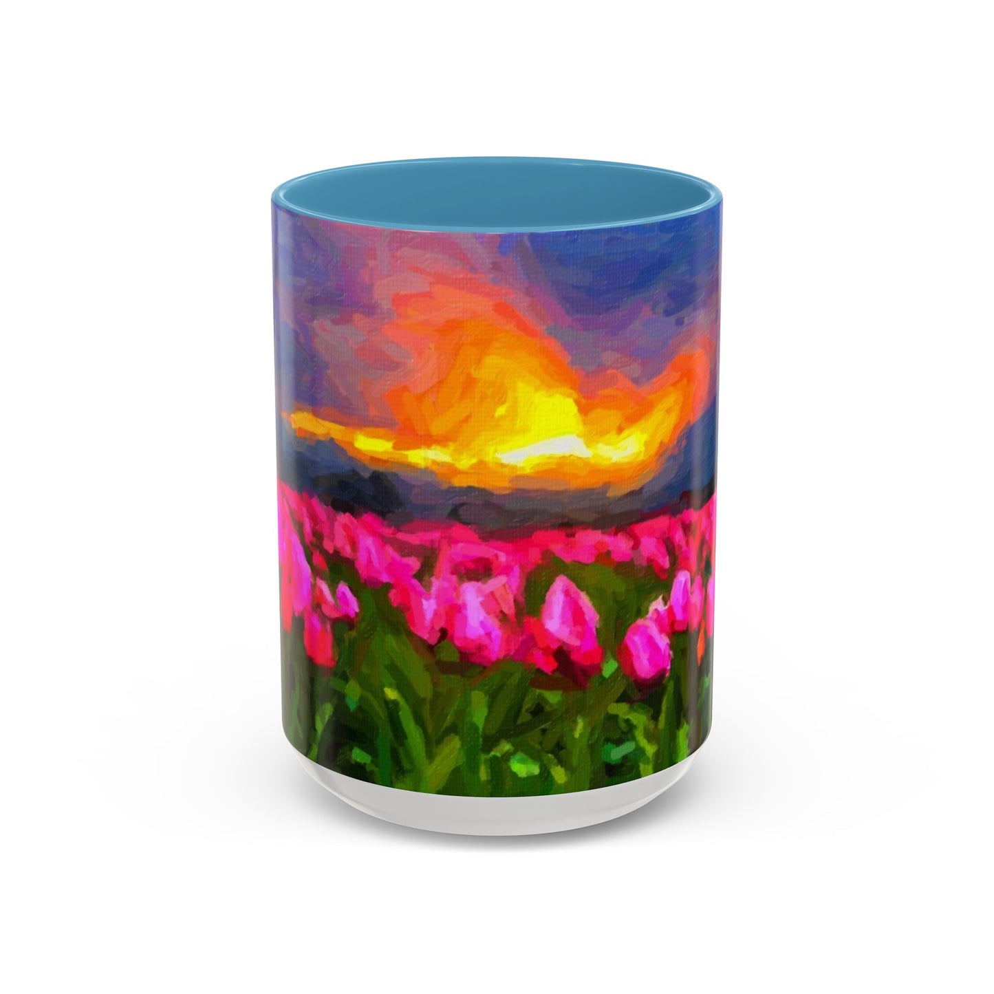 Accent Coffee Mug (11, 15oz) ... Skagit Valley Tulips ... Skagit Valley, Washington ... Family Archives ... Original Works ... Circa 1980's ...