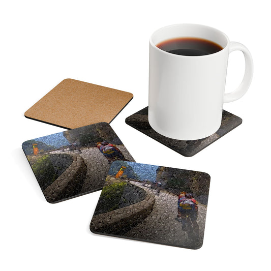 Corkwood Coaster Set ... TDF: Tour-de-France: Stage_2 ... En-Italia ... (Italian-Alps)... Col-de-Turini ... Original Works ... July 2024 ...