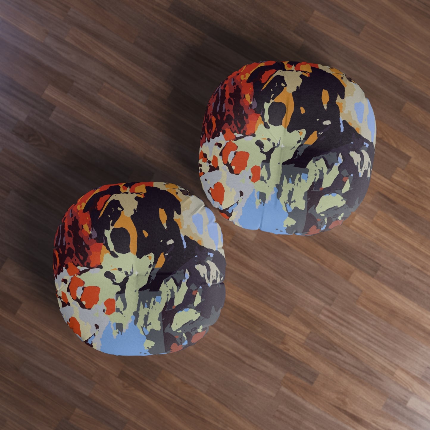 Tufted Floor Pillow, Round ... Ozzy-Hippensteel ... "Don't Cry Now ... Dry-Your-Eyes ... On-The-Wind". Original Works. May 2023.