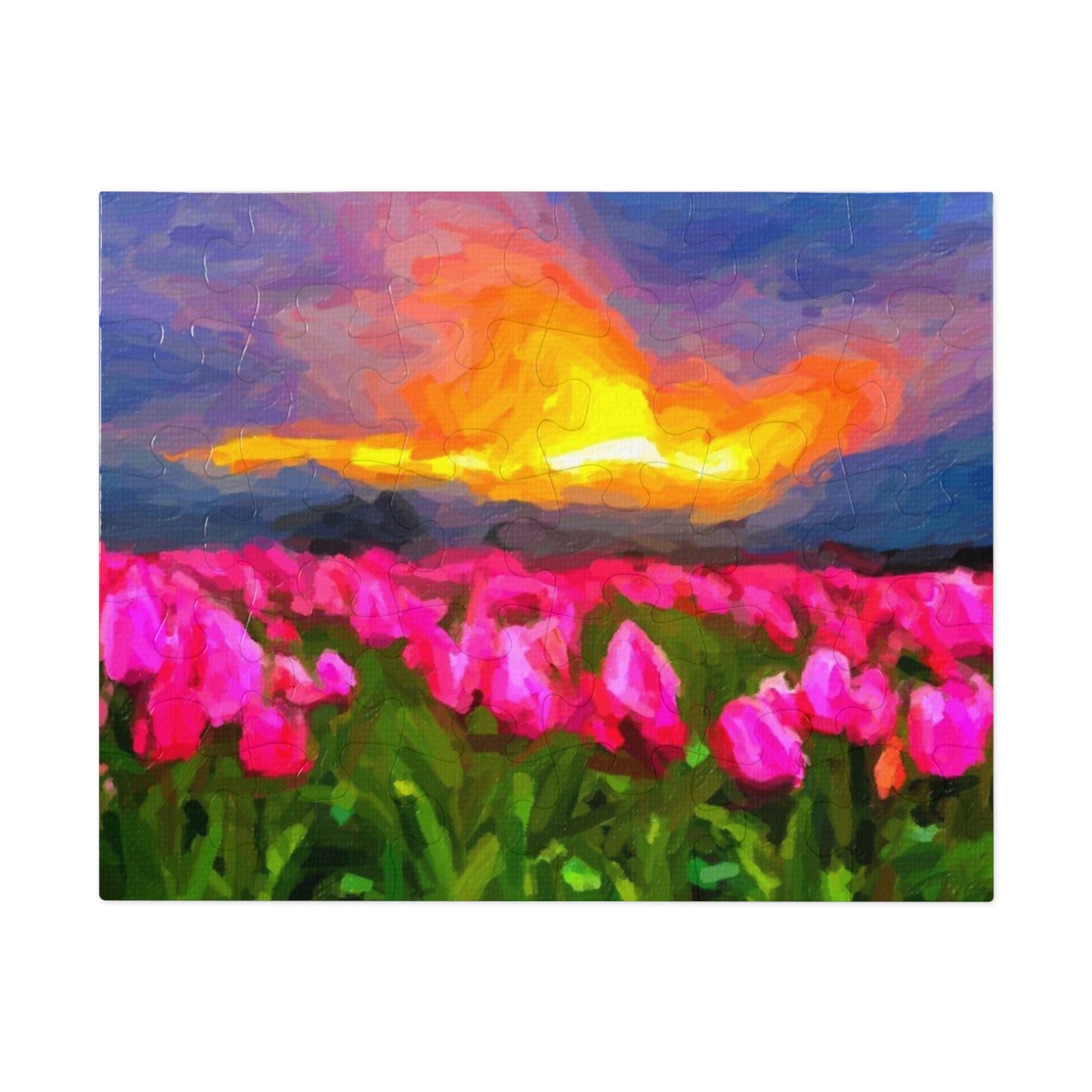 Jigsaw Puzzle (30, 110, 252, 500,1000-Piece) ... Skagit Valley Tulips ... Skagit Valley, Washington ... Family Archives ... Original Works ... Circa 1980's ...