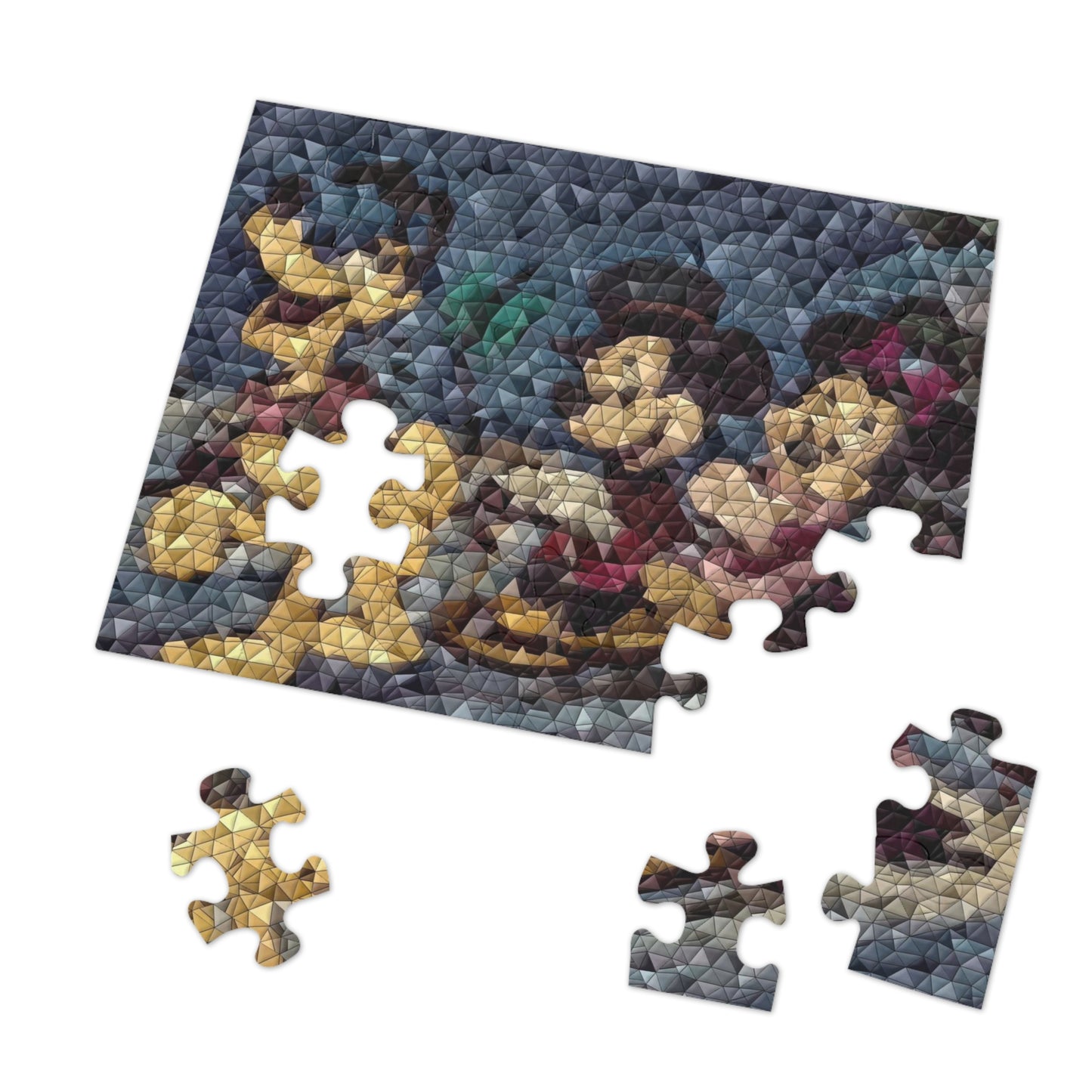 Jigsaw Puzzle (30, 110, 252, 500,1000-Piece) ... Mickey_N_Minnie Mouse & Pluto ... "A Winter Sleigh Ride" ... Original Works. Winter 2023 ...