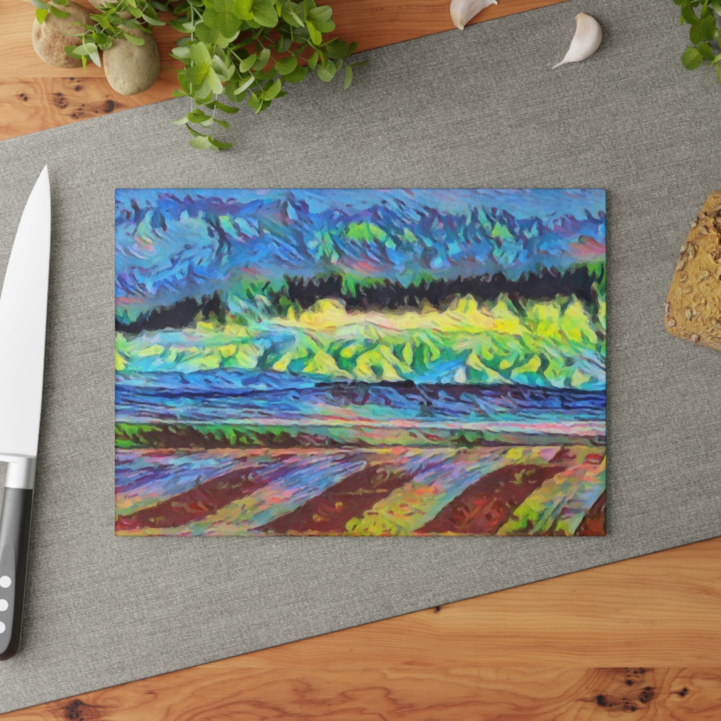 Glass Cutting Board ... On-The-Prairie .. "The Storm Is Brewing" ... Central Idaho: November 2023 ... Original Works ...