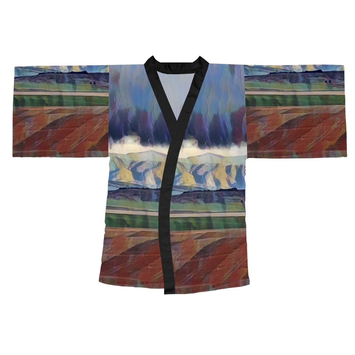 Long Sleeve Kimono Robe (AOP) ... On-The-Prairie .. "The Storm Is Brewing" ... Central Idaho: November 2023 ... Original Works ...