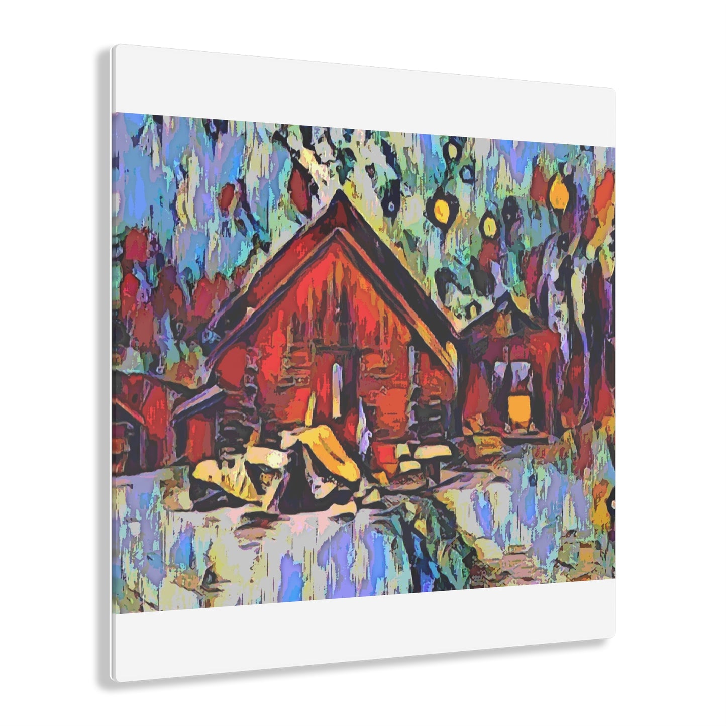 Acrylic Prints ... A Very Abstract "Mountain Winter Scene" ... Original Works. Copyright Phot's Photo_LODA: Les Objets D'Art. December 2023 ...