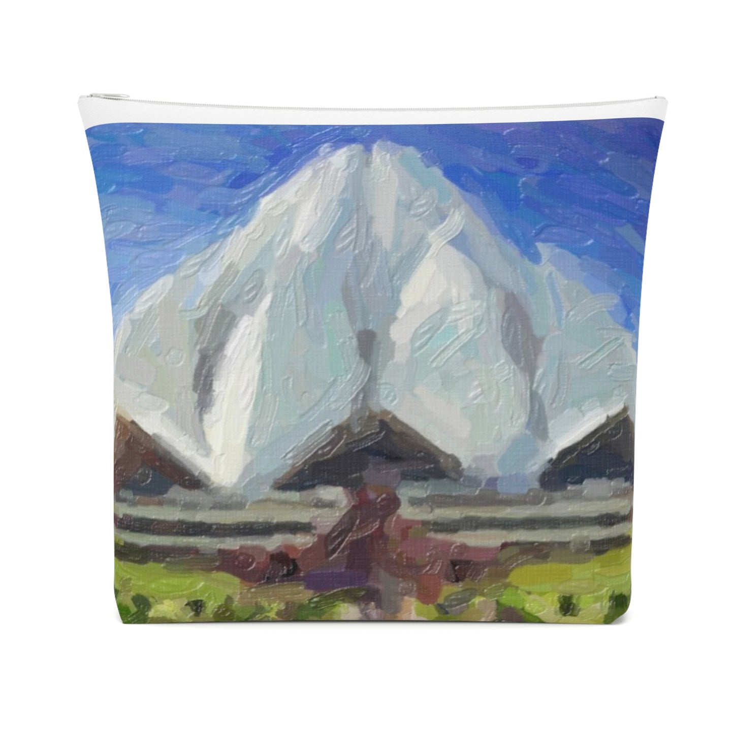 Cotton Cosmetic Bag ... Bahai'i-House-Of-Worship ... "New Delhi's World-Famous Lotus Temple" ... Original Works ... Delhi, India: Circa 2003-2007 ...