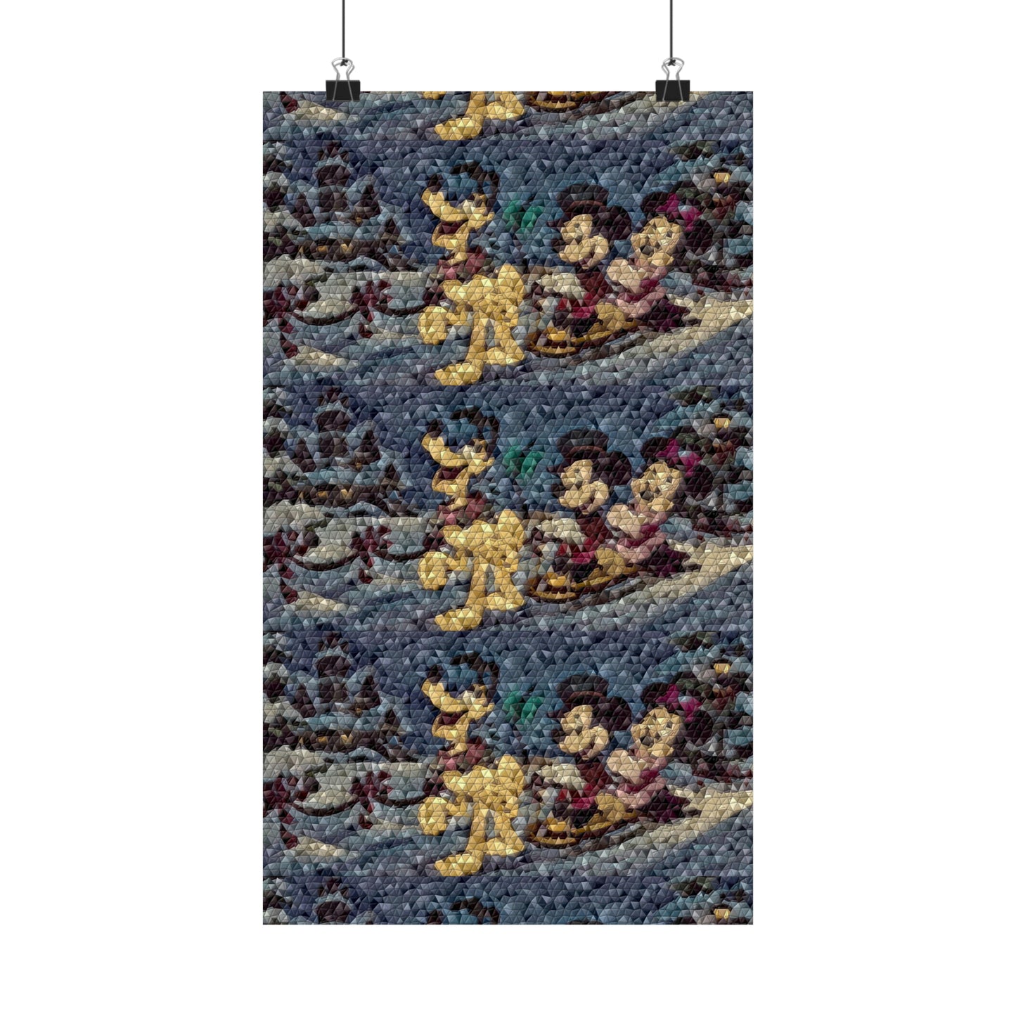 Matte Vertical Posters ... Mickey_N_Minnie Mouse & Pluto ... "A Winter Sleigh Ride" ... Original Works. Winter 2023 ...