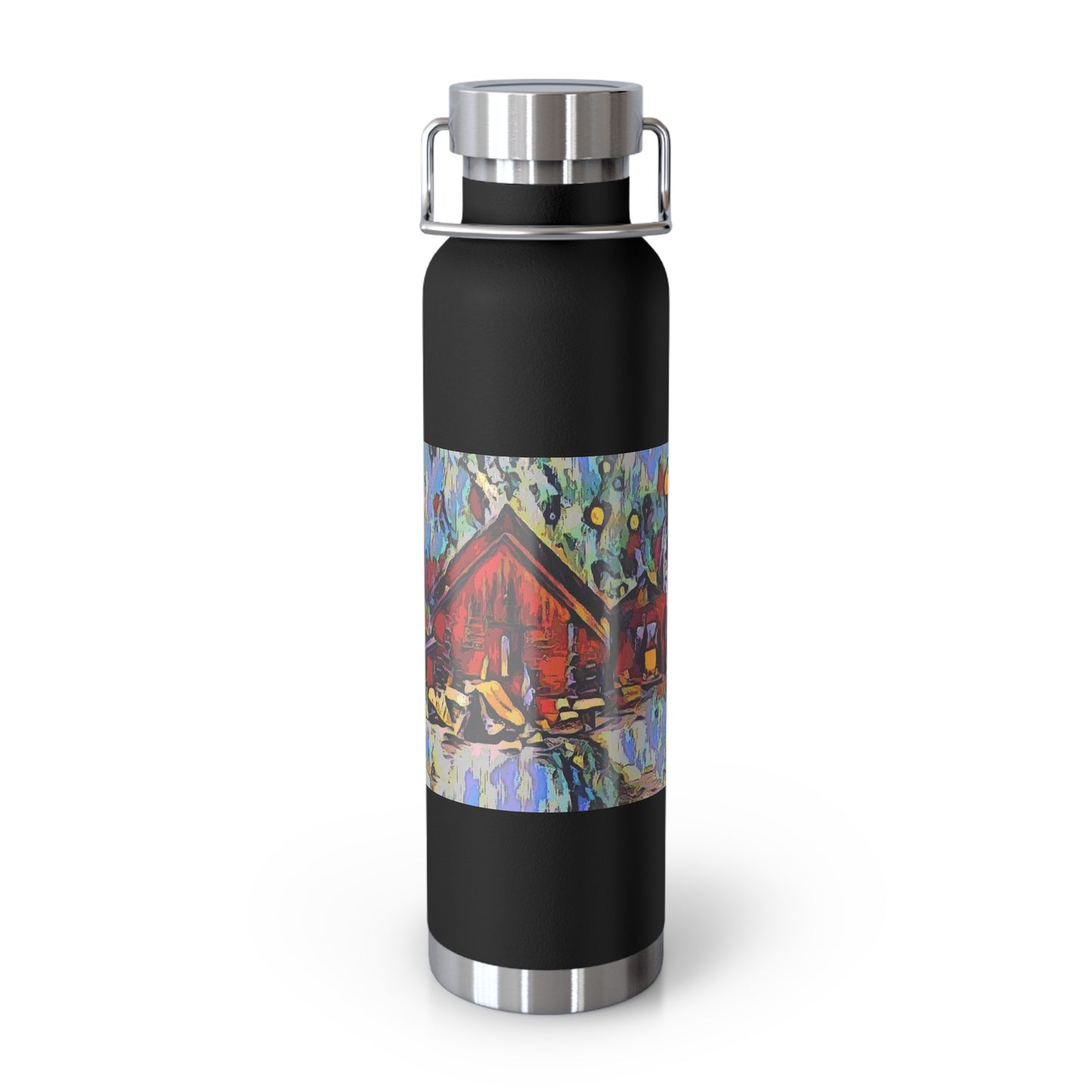 Copper Vacuum Insulated Bottle, 22oz ... A Very Abstract "Mountain Winter Scene" ... Original Works. Copyright Phot's Photo_LODA: Les Objets D'Art. December 2023 ...