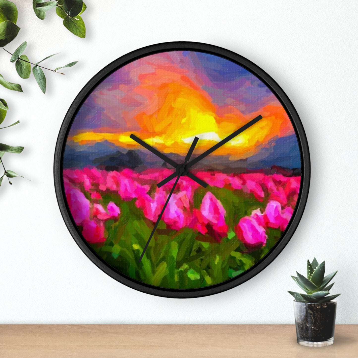 Wall Clock ... Skagit Valley Tulips ... Skagit Valley, Washington ... Family Archives ... Original Works ... Circa 1980's ...