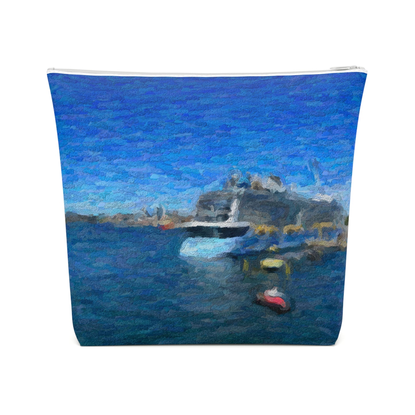 Cotton Cosmetic Bag ... Into Vancouver Harbor We Arrive: Celebrity Edge-Cruise ... Vancouver, British Columbia ... June 2024 ... Original Works