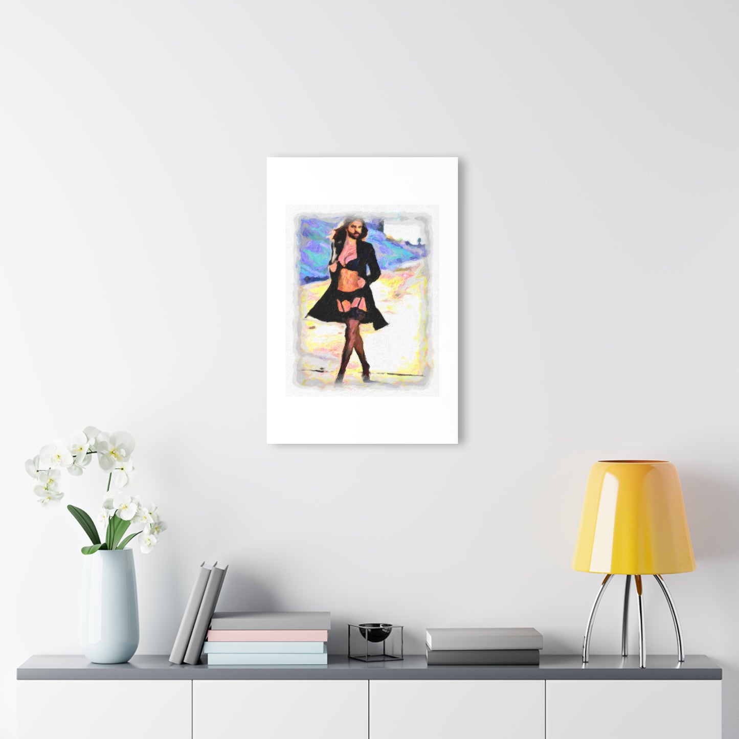Acrylic Prints (French Cleat Hanging) ... The Low Spark of High_HEELED_Boys ... 'Garterbelt & Bra Inclusive!' ... Original Works ...