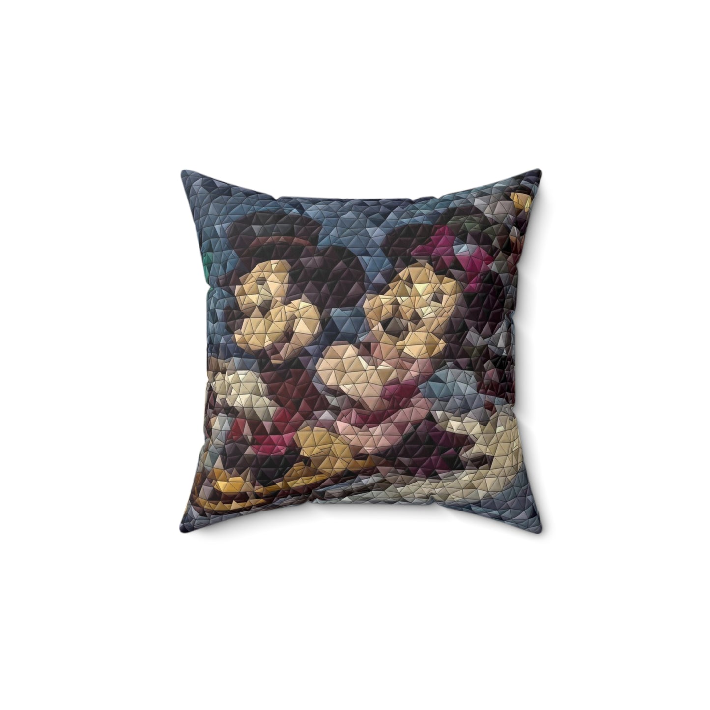 Spun Polyester Square Pillow ... Mickey_N_Minnie Mouse & Pluto ... "A Winter Sleigh Ride" ... Original Works. Winter 2023 ...