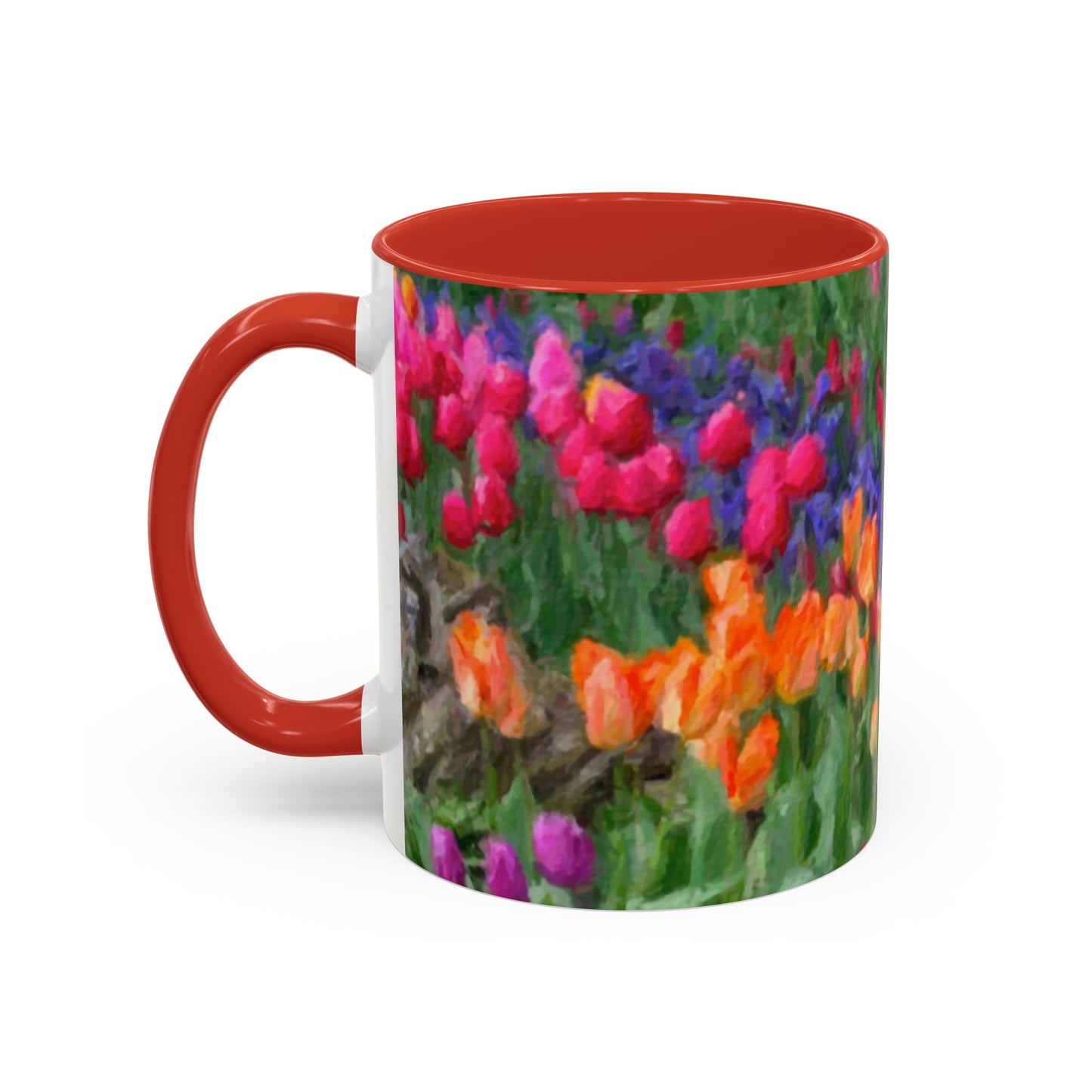 Accent Coffee Mug (11, 15oz) ... Skagit Valley Tulips ... Skagit Valley, Washington ... Family Archives ... Original Works ... Circa 1980's ...