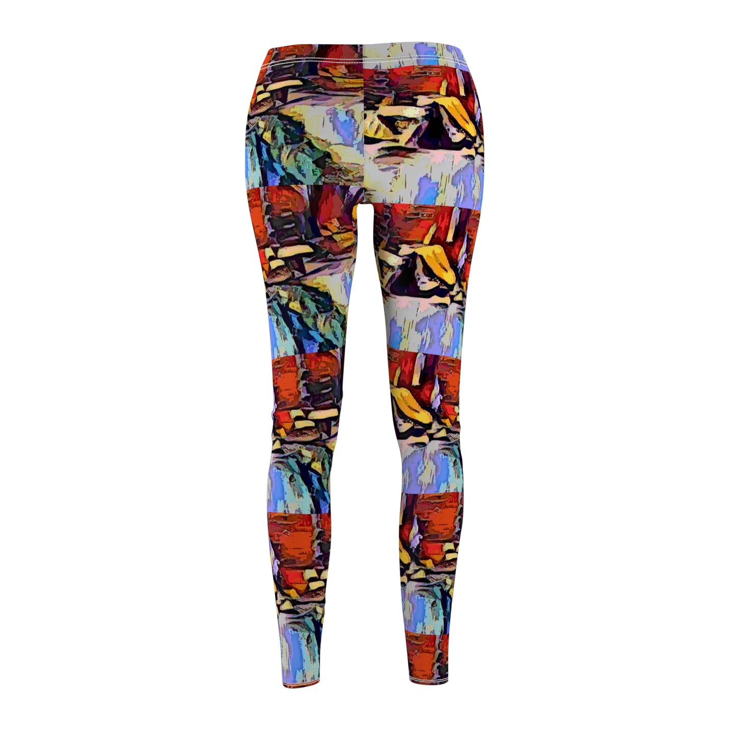 Women's Cut & Sew Casual Leggings (AOP) ... A Very Abstract "Mountain Winter Scene" ... Original Works. Copyright Phot's Photo_LODA: Les Objets D'Art. December 2023 ...