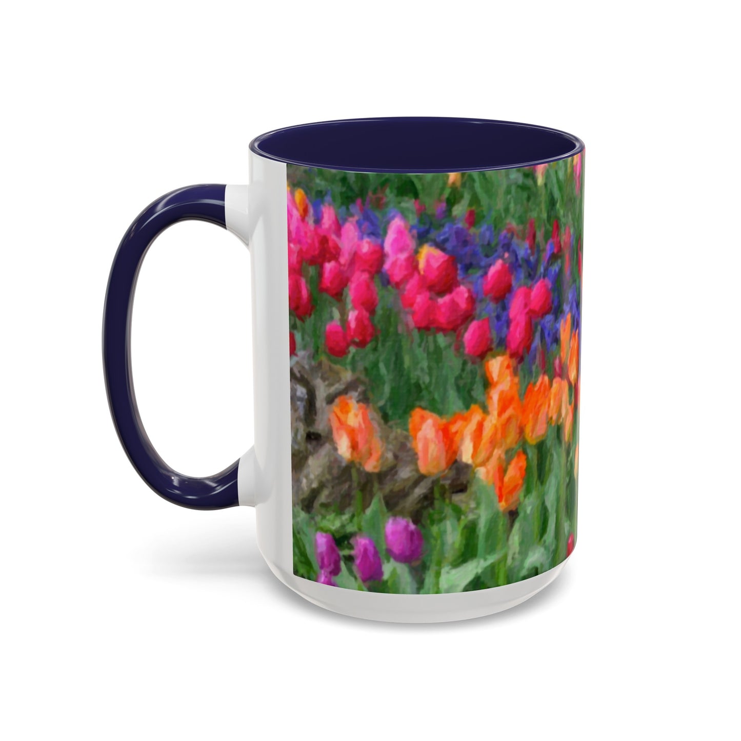 Accent Coffee Mug (11, 15oz) ... Skagit Valley Tulips ... Skagit Valley, Washington ... Family Archives ... Original Works ... Circa 1980's ...