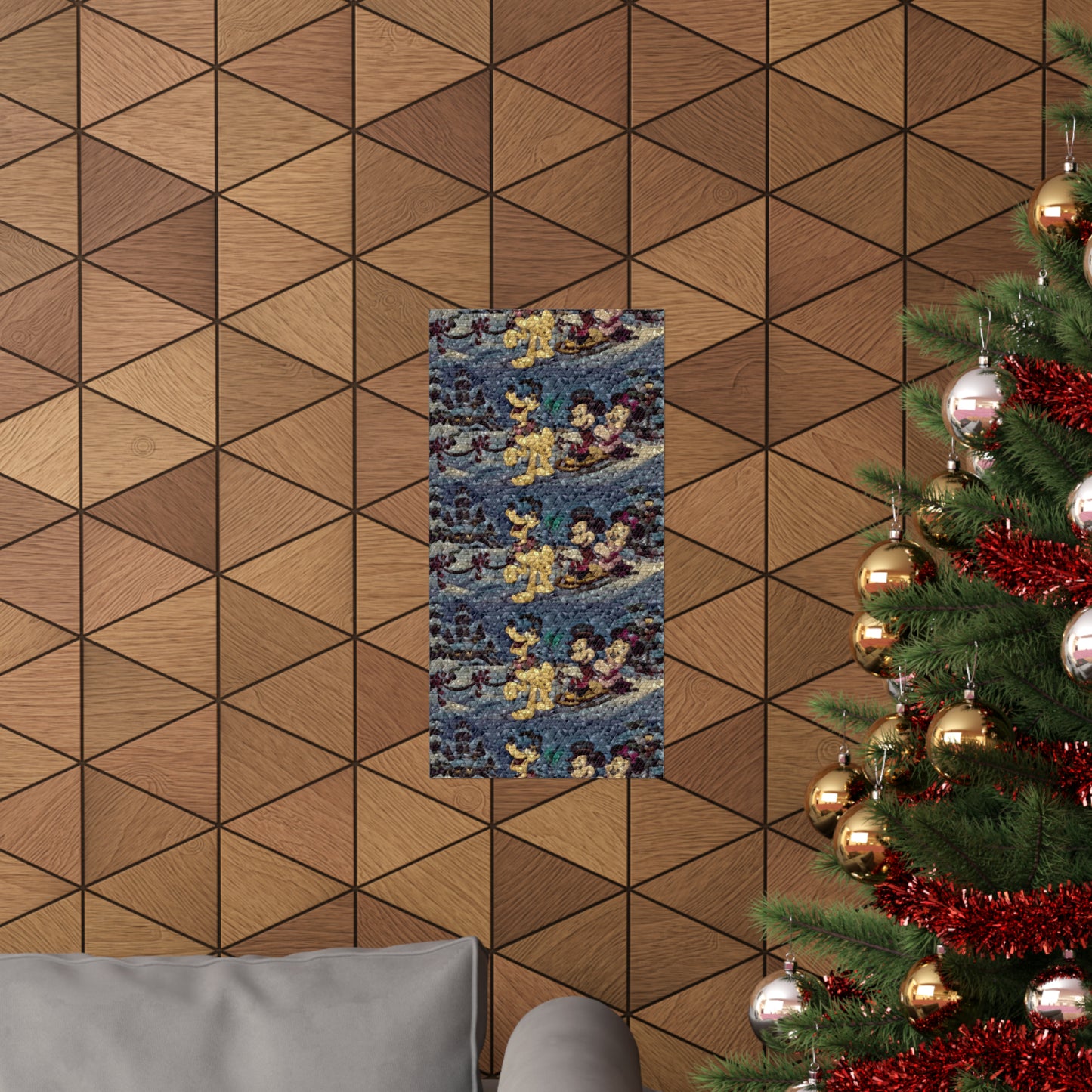 Matte Vertical Posters ... Mickey_N_Minnie Mouse & Pluto ... "A Winter Sleigh Ride" ... Original Works. Winter 2023 ...