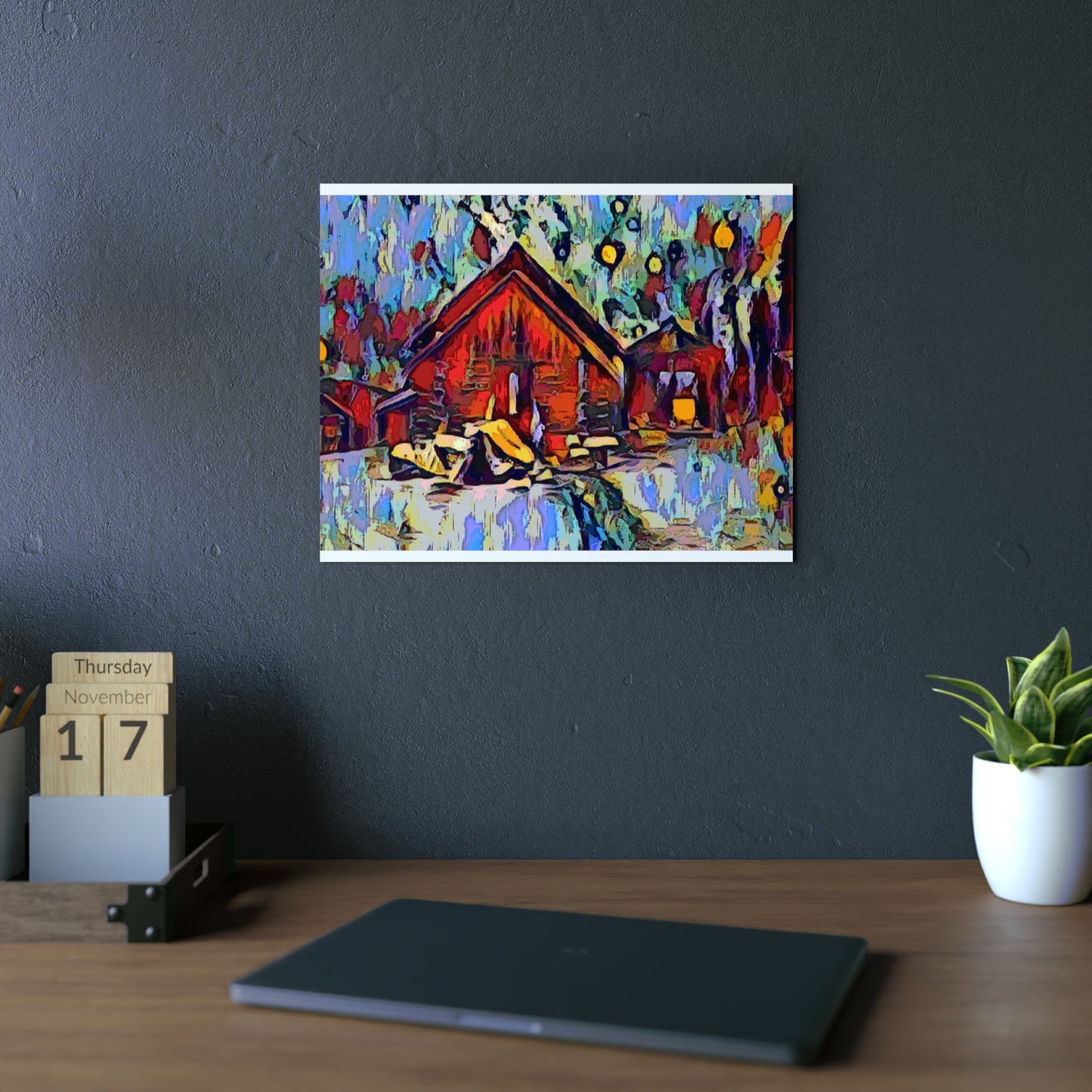 Aluminum Composite Panels ... A Very Abstract "Mountain Winter Scene" ... Original Works. Copyright Phot's Photo_LODA: Les Objets D'Art. December 2023 ...