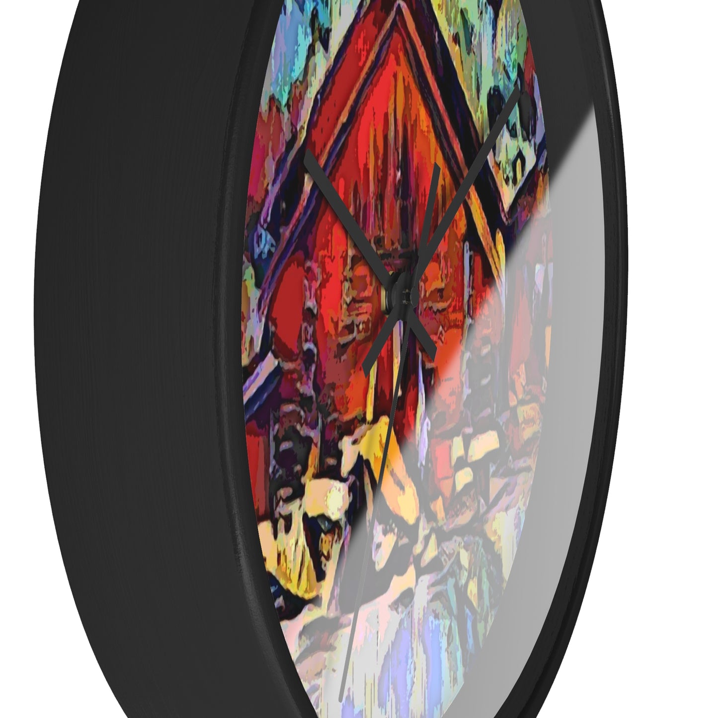 Wall Clock ... A Very Abstract "Mountain Winter Scene" ... Original Works. Copyright Phot's Photo_LODA: Les Objets D'Art. December 2023 ...