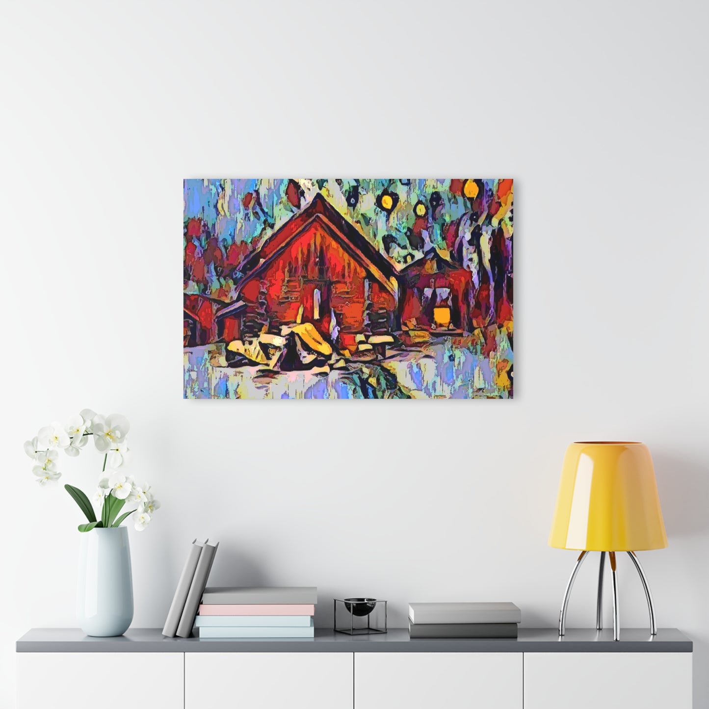 Acrylic Prints (French Cleat Hanging) ... A Very Abstract "Mountain Winter Scene" ... Original Works. Copyright Phot's Photo_LODA: Les Objets D'Art. December 2023 ...