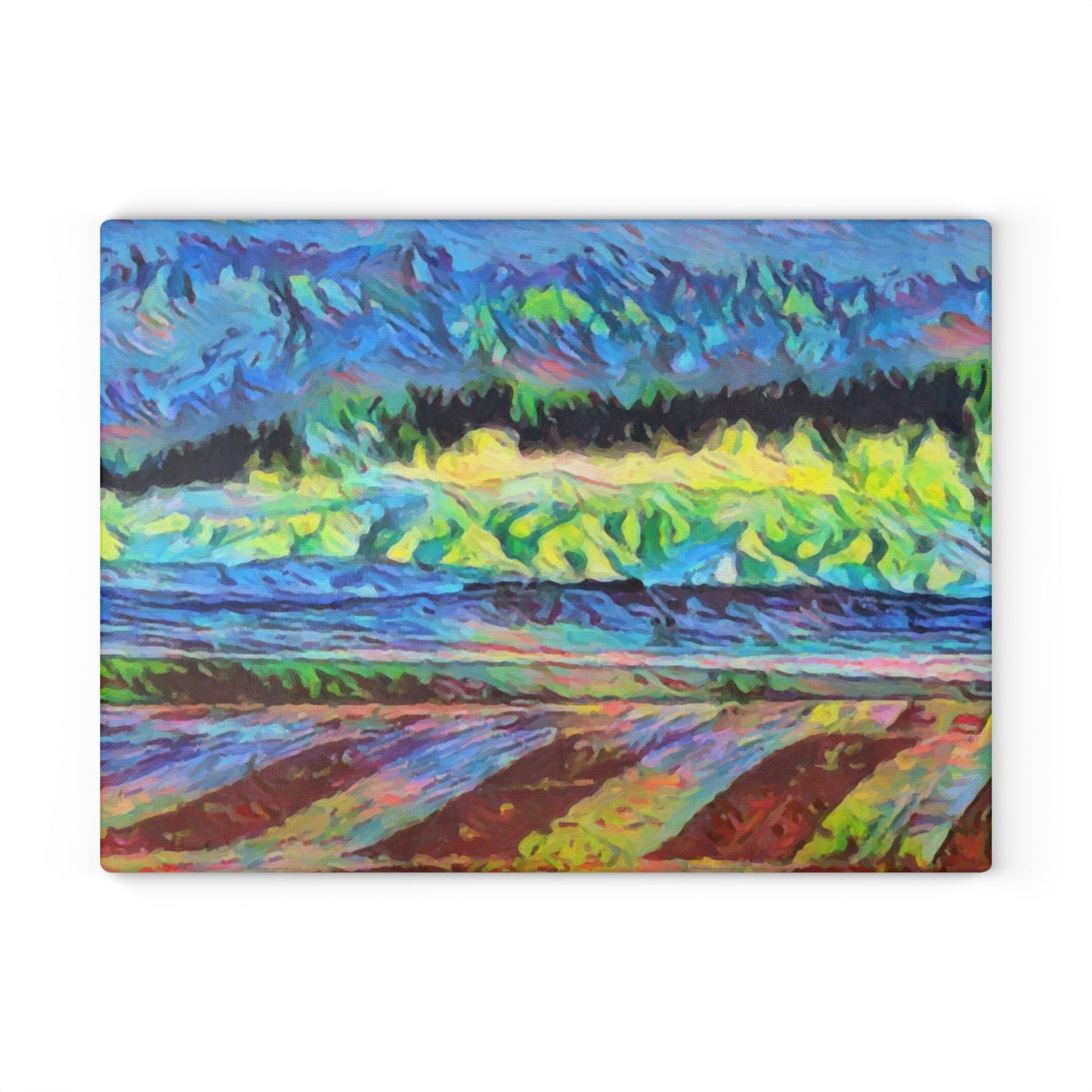 Glass Cutting Board ... On-The-Prairie .. "The Storm Is Brewing" ... Central Idaho: November 2023 ... Original Works ...