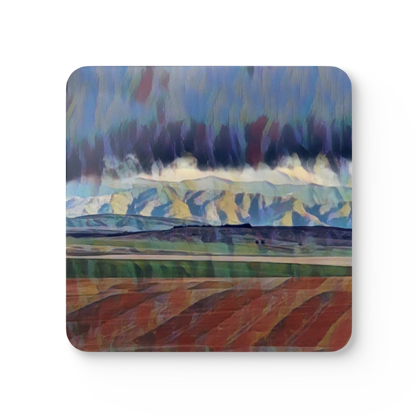 Corkwood Coaster Set ... On-The-Prairie .. "The Storm Is Brewing" ... Central Idaho: November 2023 ... Original Works ...