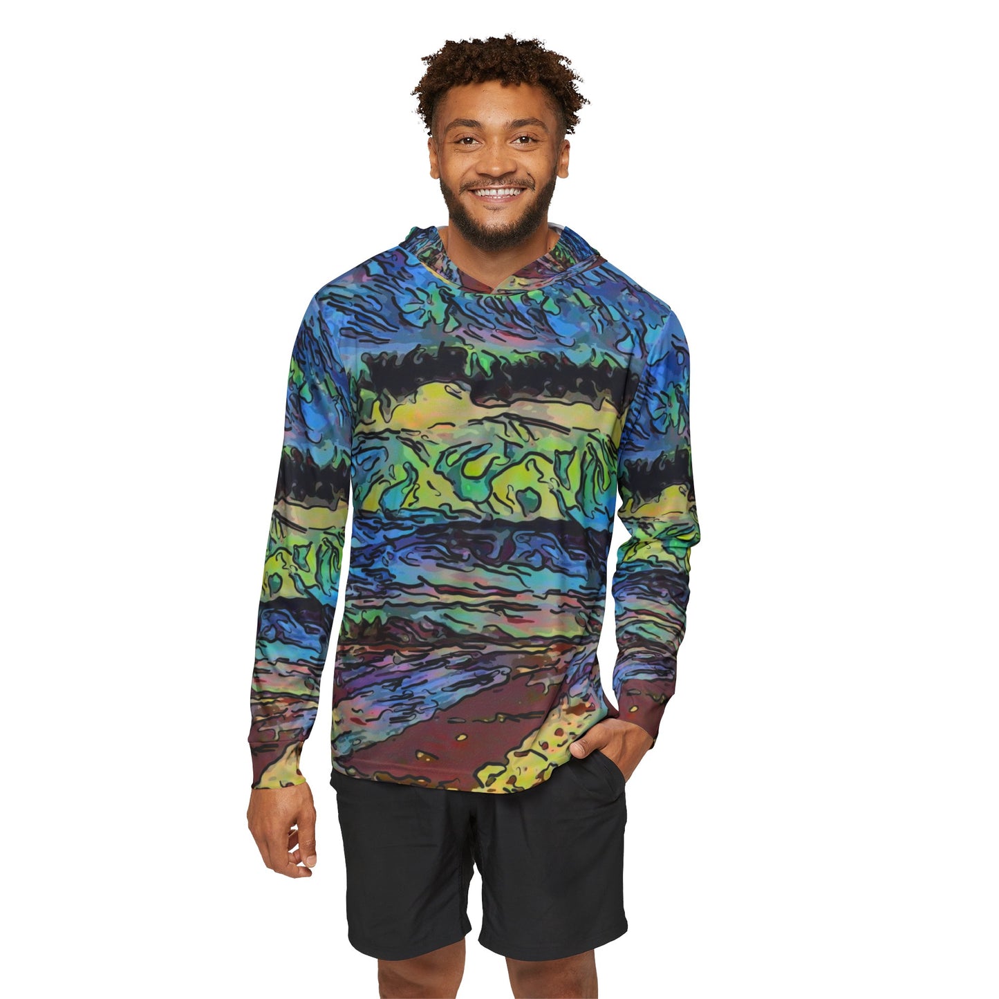 Men's Sports Warmup Hoodie (AOP) ... On-The-Prairie .. "The Storm Is Brewing" ... Central Idaho: November 2023 ... Original Works ...