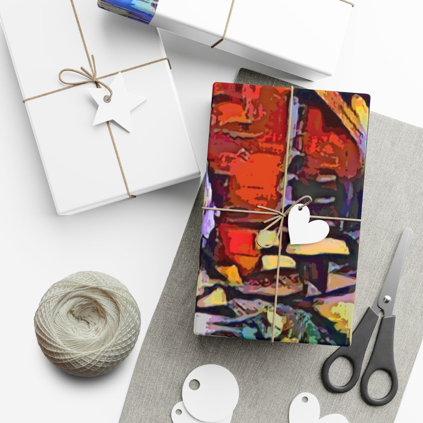 Gift Wrap Papers ... A Very Abstract "Mountain Winter Scene" ... Original Works. Copyright Phot's Photo_LODA: Les Objets D'Art. December 2023 ...