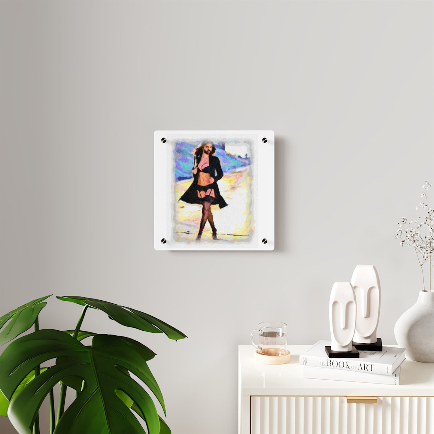 Acrylic Wall Art Panels ... The Low Spark of High_HEELED_Boys ... 'Garterbelt & Bra Inclusive!' ... Original Works ...