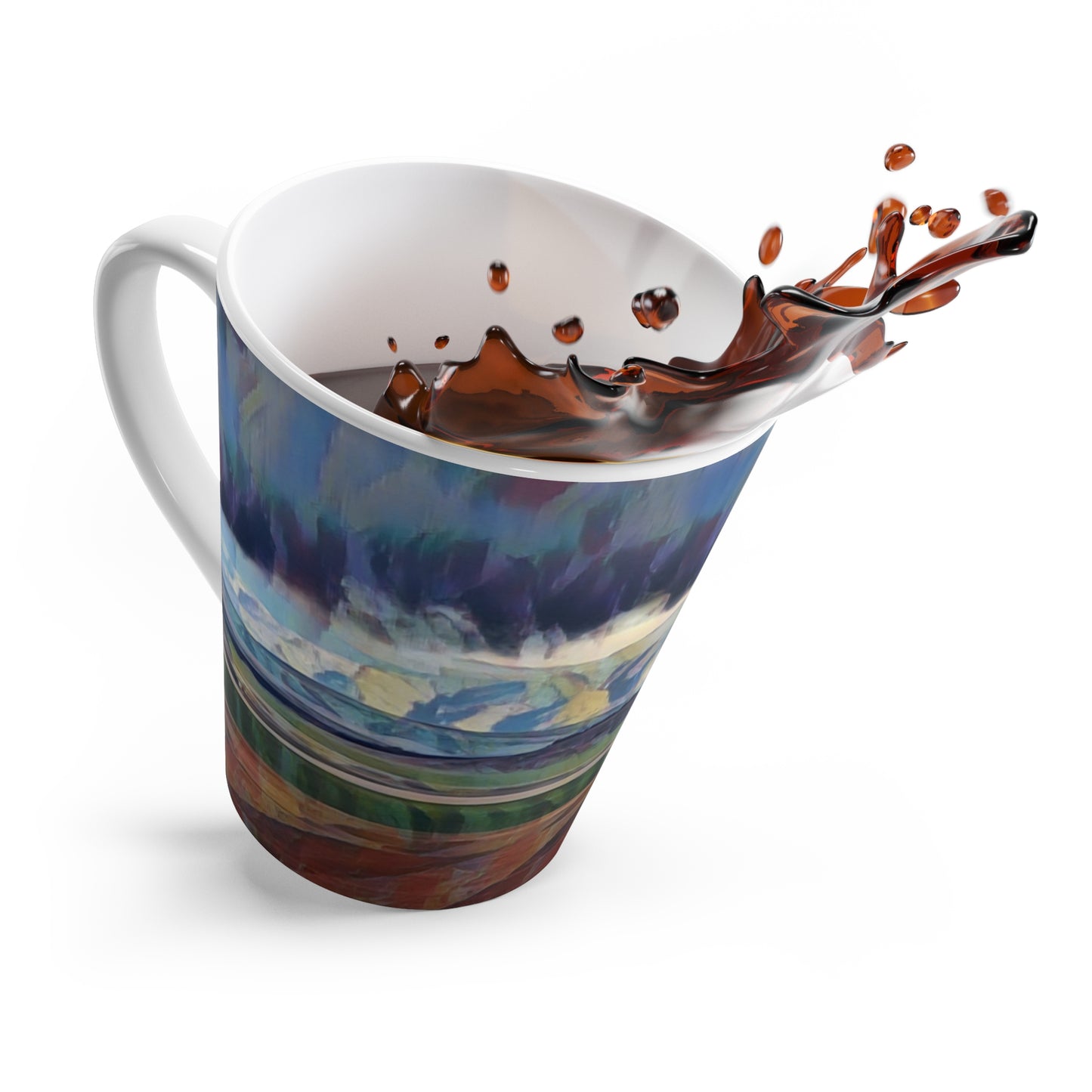 Latte Mug ...  On-The-Prairie .. "The Storm Is Brewing" ... Central Idaho: November 2023 ... Original Works ...