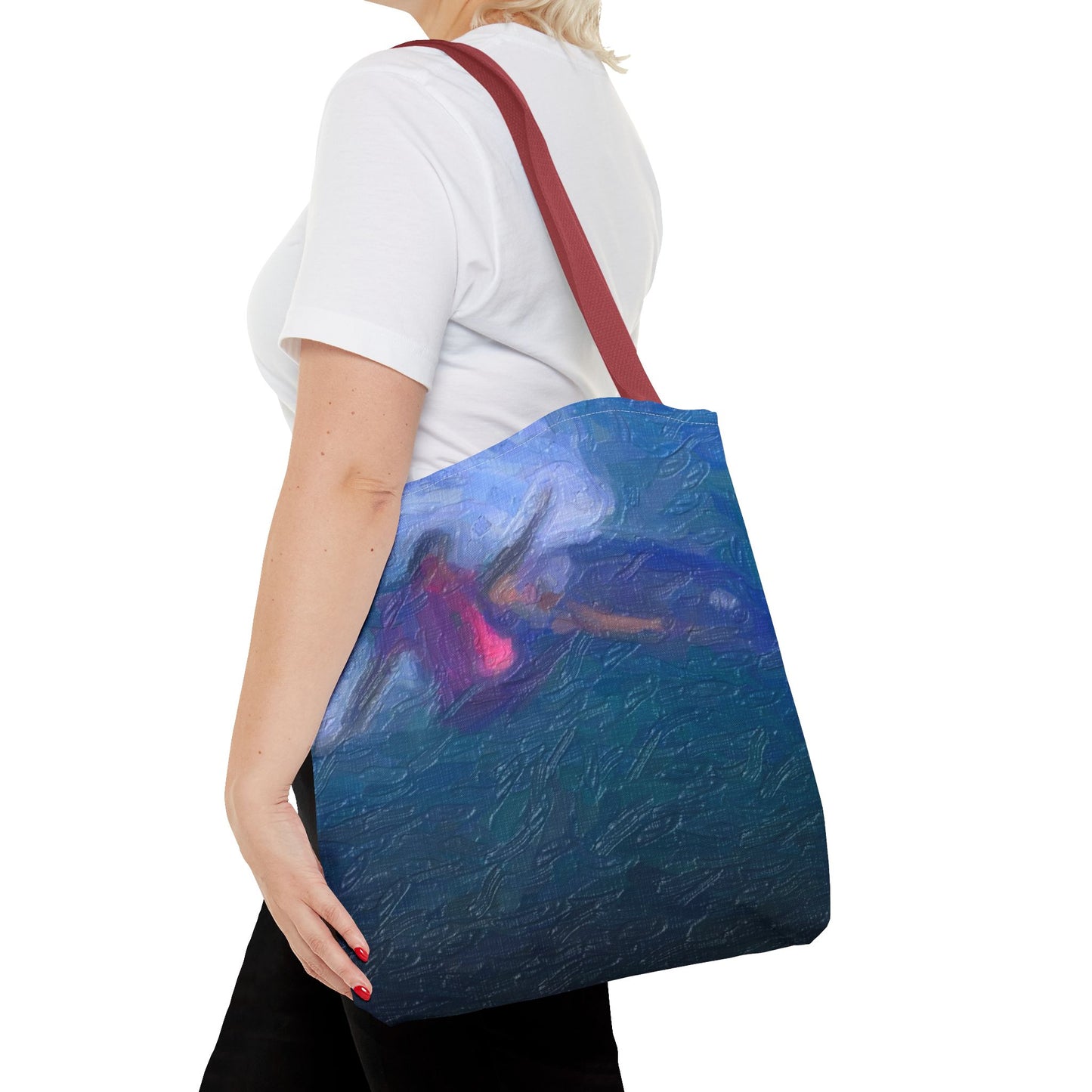 Tote Bag (AOP) ... Paris_2024_Surfing Competition-Tahiti_French-Polynesia .... 'Gabriel Medina World Campion Drops-In' ... Original Works ...