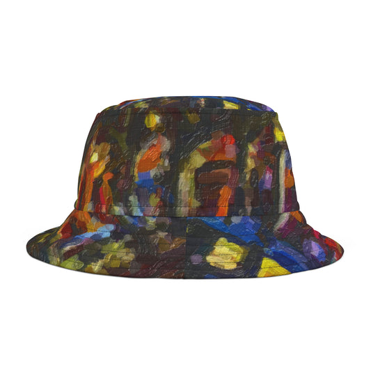 Bucket Hat (AOP) ... Pioneer Square & Gross Du Mardi (Fat Tuesday) ... Iron Gazebo, Pioneer Square, Seattle, Washington ... Circa 2011 ... Original Works ...