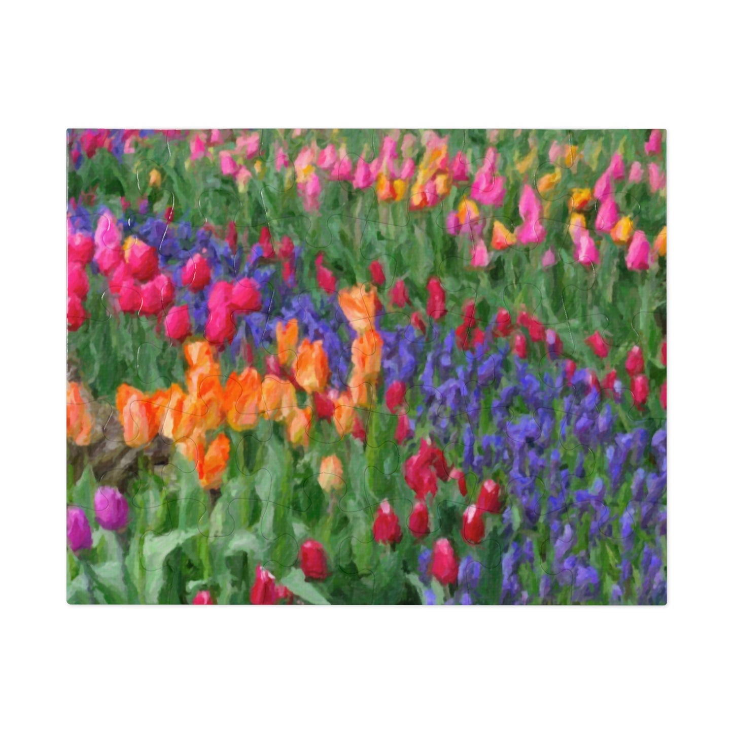 Jigsaw Puzzle (30, 110, 252, 500,1000-Piece) ... Skagit Valley Tulips ... Skagit Valley, Washington ... Family Archives ... Original Works ... Circa 1980's ...