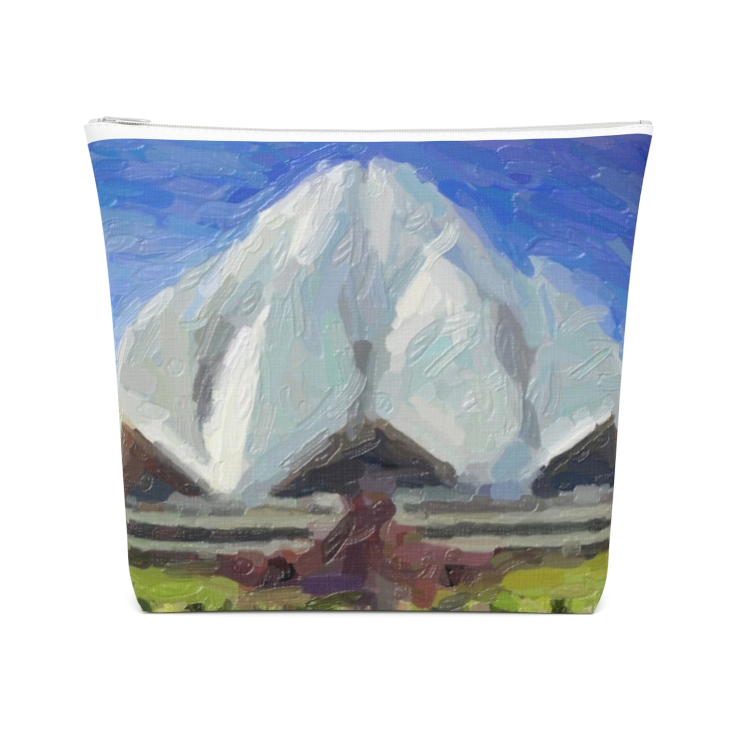 Cotton Cosmetic Bag ... Bahai'i-House-Of-Worship ... "New Delhi's World-Famous Lotus Temple" ... Original Works ... Delhi, India: Circa 2003-2007 ...