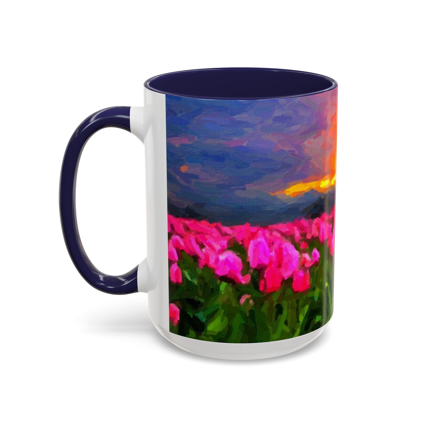 Accent Coffee Mug (11, 15oz) ... Skagit Valley Tulips ... Skagit Valley, Washington ... Family Archives ... Original Works ... Circa 1980's ...