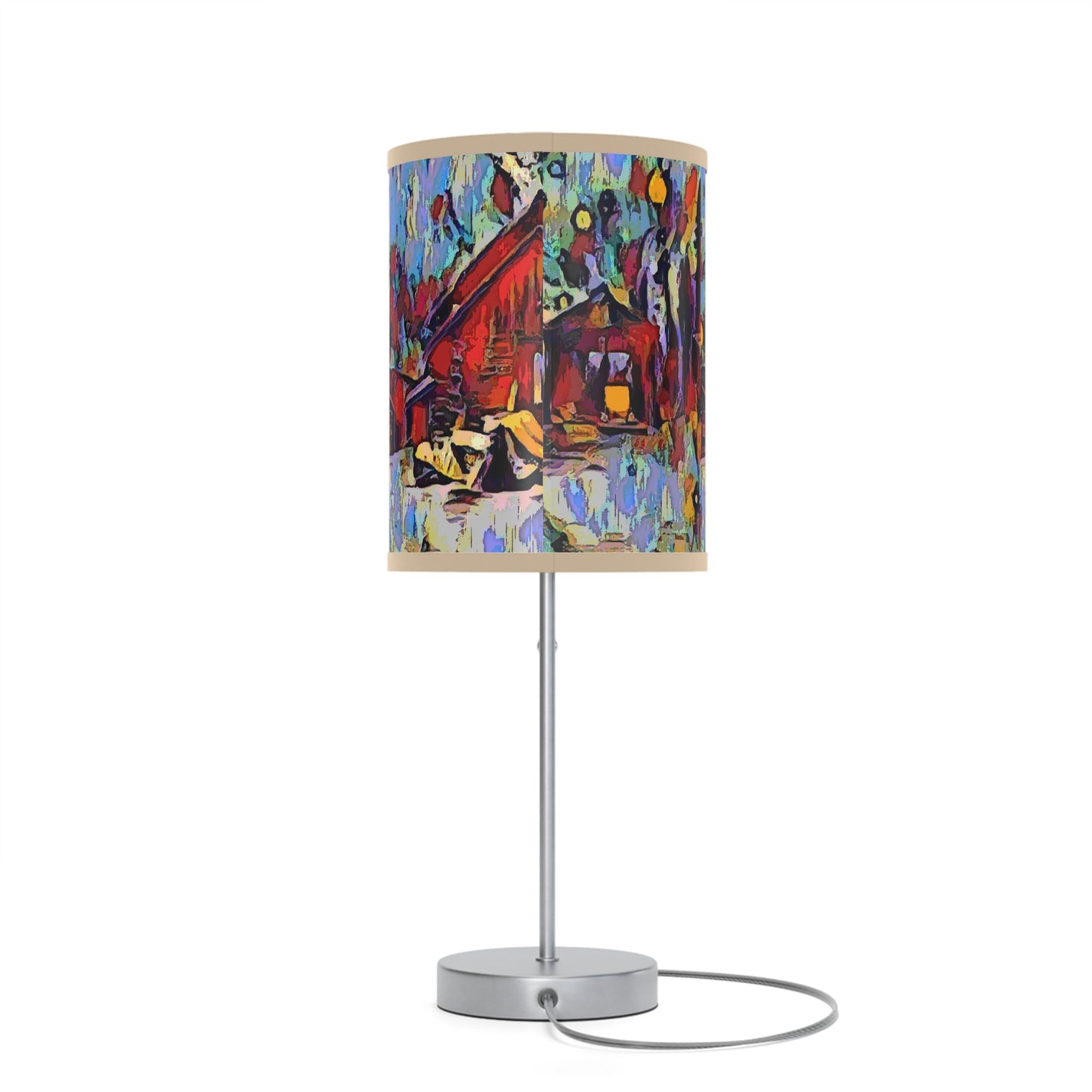 Lamp on a Stand, US|CA plug ... A Very Abstract "Mountain Winter Scene" ... Original Works. Copyright Phot's Photo_LODA: Les Objets D'Art. December 2023 ...