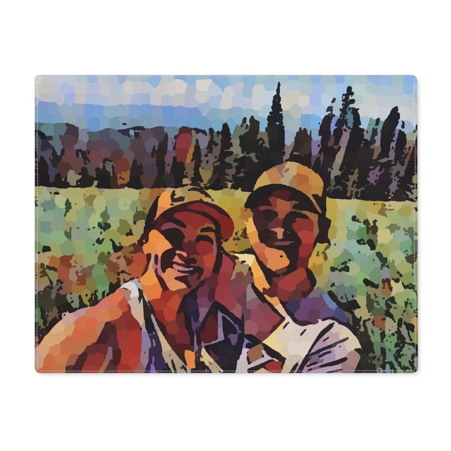 Placemat, 1pc ... "The Best Of Friends" ... Original Works ... December 2023 ... Central Idaho, USA.