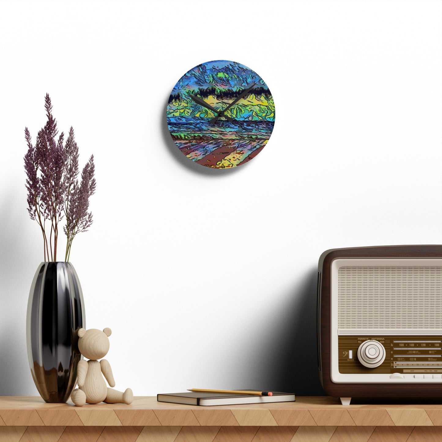 Acrylic Wall Clock ... On-The-Prairie .. "The Storm Is Brewing" ... Central Idaho: November 2023 ... Original Works ...