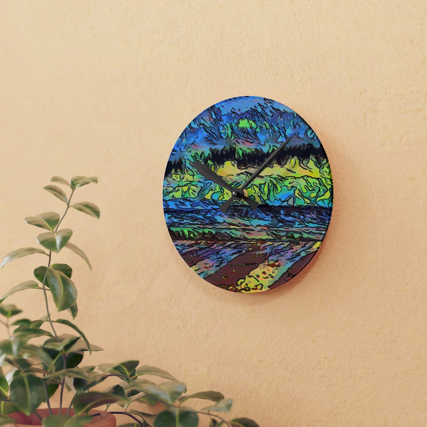 Acrylic Wall Clock ... On-The-Prairie .. "The Storm Is Brewing" ... Central Idaho: November 2023 ... Original Works ...