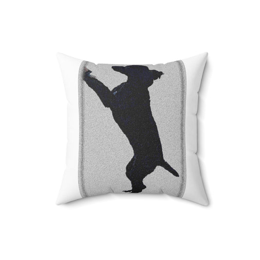 Spun Polyester Square Pillow ... Jett Stenzel ... "Having Fun With Dad & Friends" ... Rhett Creek, Idaho ... Spring 2023 ... Original Works ...