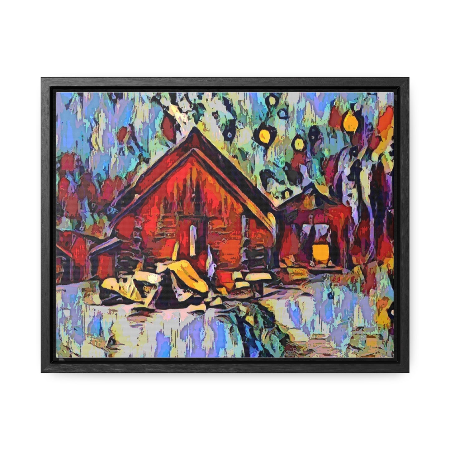 Gallery Canvas Wraps, Horizontal Frame ... A Very Abstract "Mountain Winter Scene" ... Original Works. Copyright Phot's Photo_LODA: Les Objets D'Art. December 2023 ...