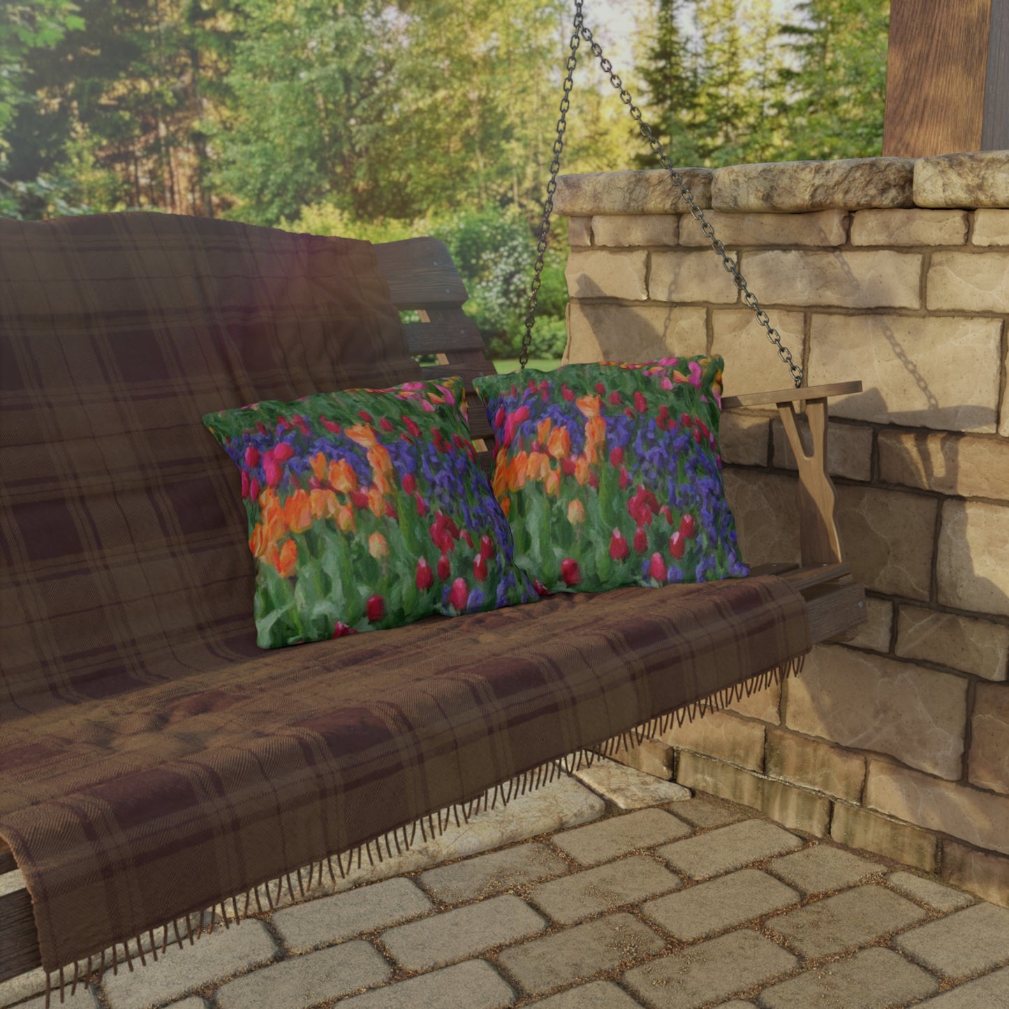 Outdoor Pillows ... Skagit Valley Tulips ... Skagit Valley, Washington ... Family Archives ... Original Works ... Circa 1980's ...
