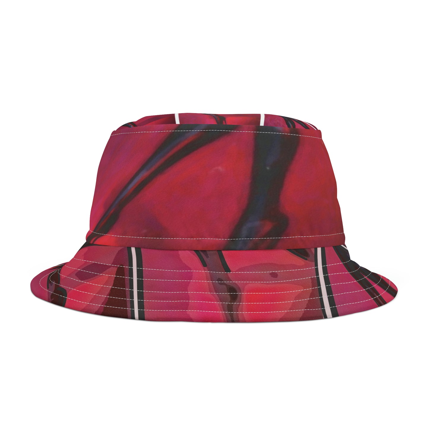 Bucket Hat (AOP) ... Red: ... "The Color & Seductor Of Passion!" ... Original Works ...