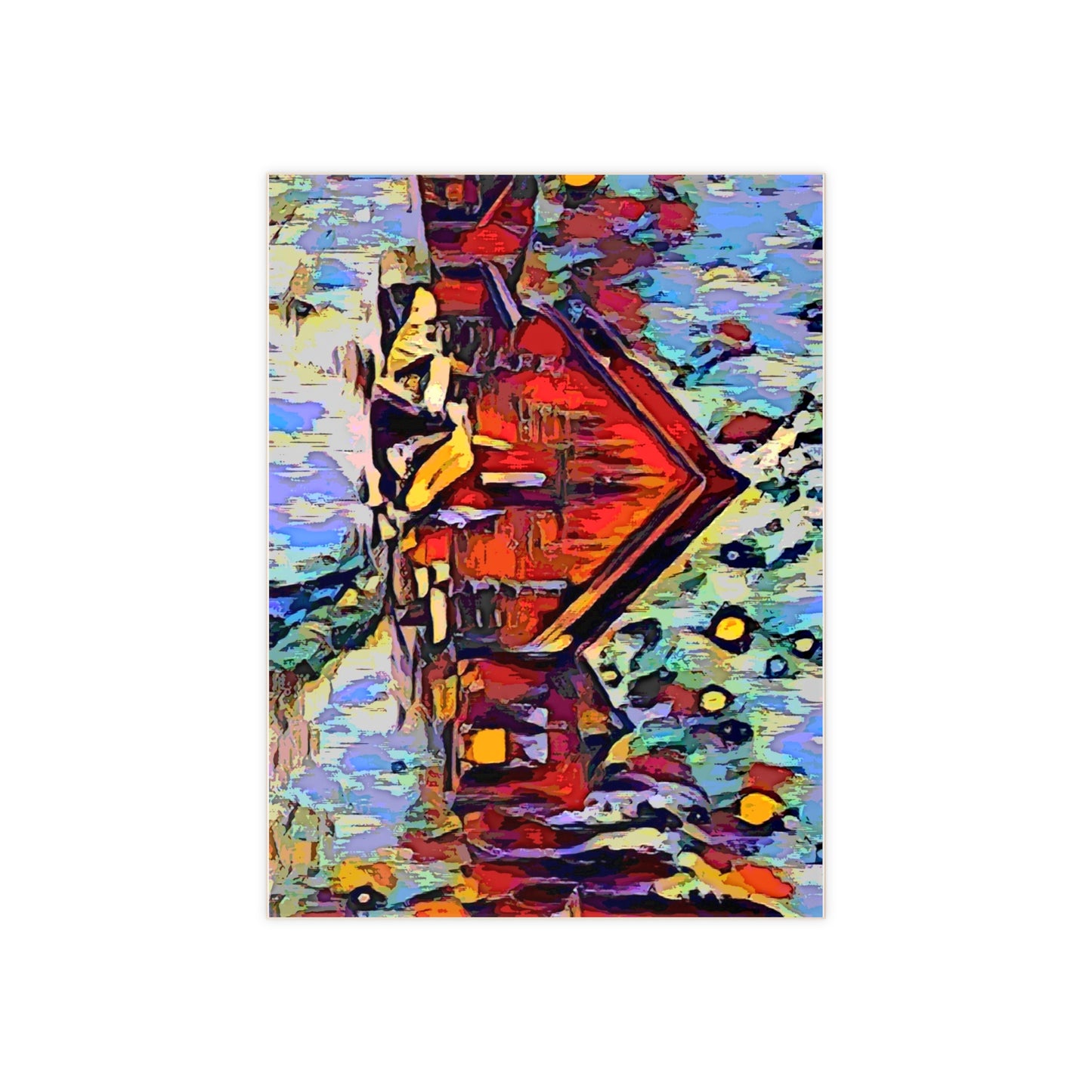 Ceramic Photo Tile ... A Very Abstract "Mountain Winter Scene" ... Original Works. Copyright Phot's Photo_LODA: Les Objets D'Art. December 2023 ...