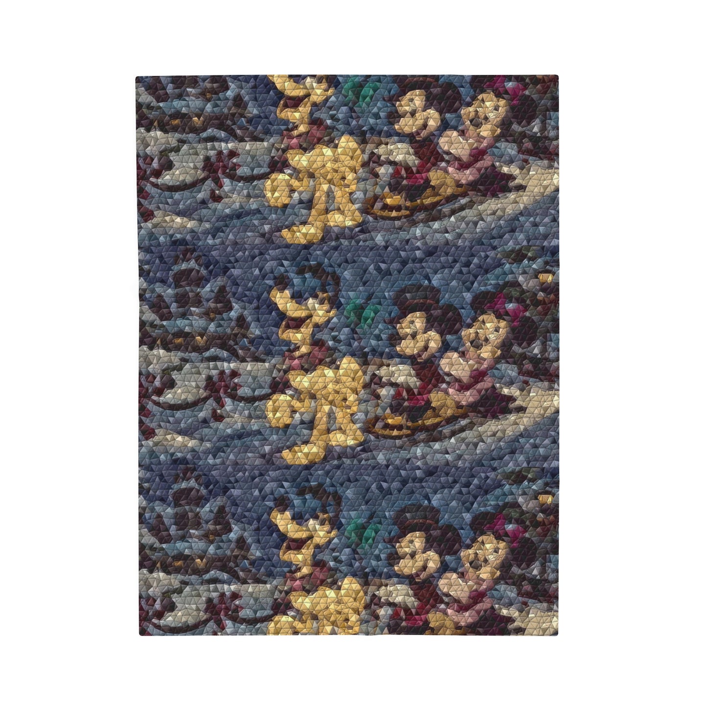 Velveteen Plush Blanket ... Mickey_N_Minnie Mouse & Pluto ... "A Winter Sleigh Ride" ... Original Works. Winter 2023 ...