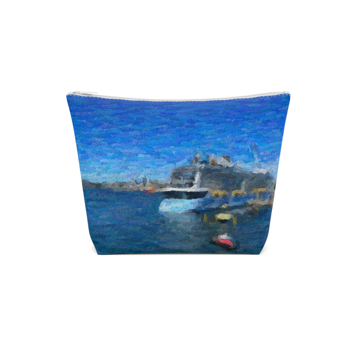 Cotton Cosmetic Bag ... Into Vancouver Harbor We Arrive: Celebrity Edge-Cruise ... Vancouver, British Columbia ... June 2024 ... Original Works