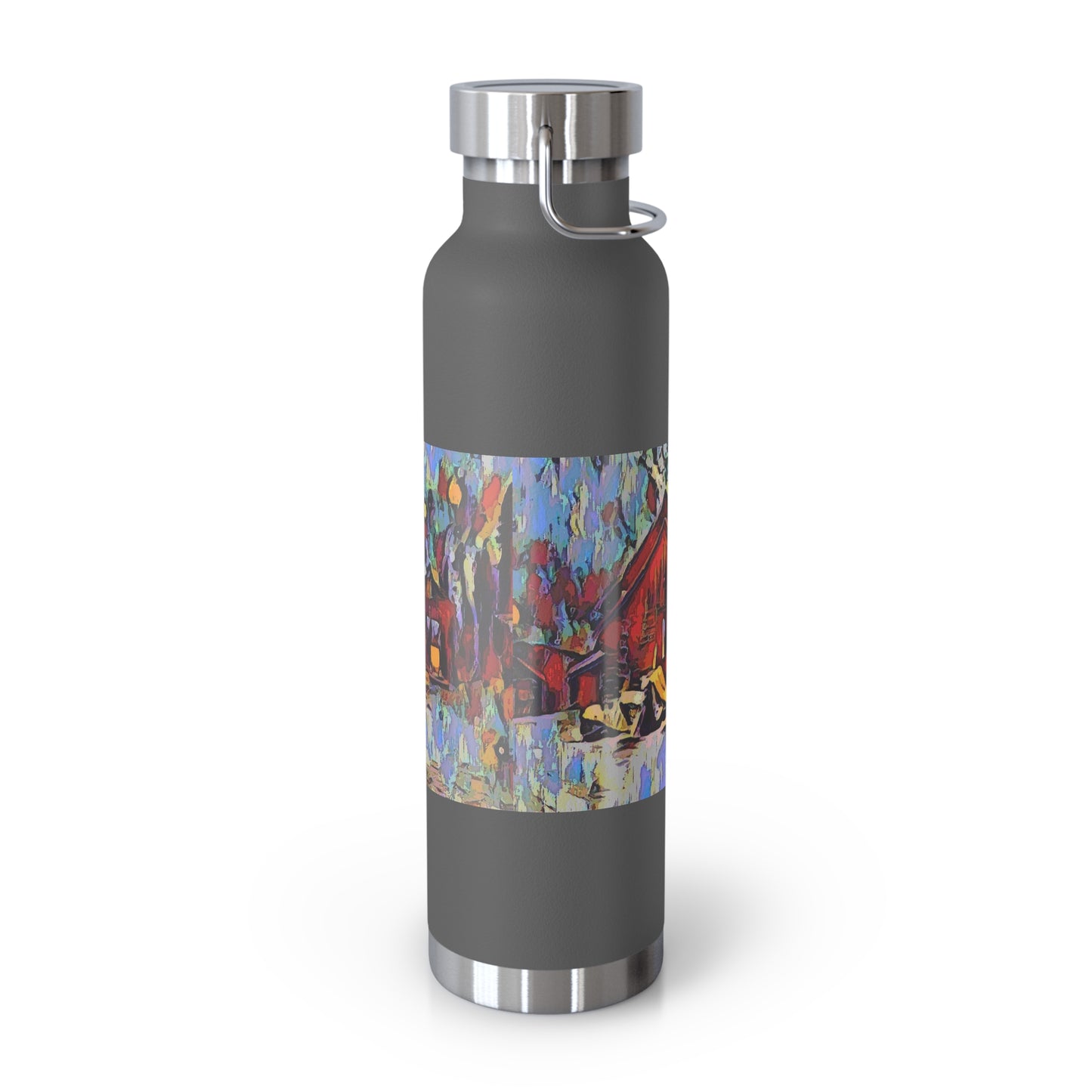 Copper Vacuum Insulated Bottle, 22oz ... A Very Abstract "Mountain Winter Scene" ... Original Works. Copyright Phot's Photo_LODA: Les Objets D'Art. December 2023 ...