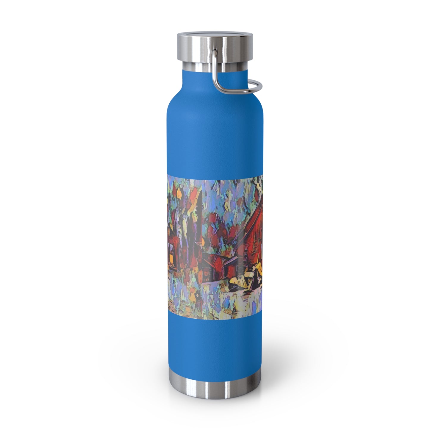 Copper Vacuum Insulated Bottle, 22oz ... A Very Abstract "Mountain Winter Scene" ... Original Works. Copyright Phot's Photo_LODA: Les Objets D'Art. December 2023 ...